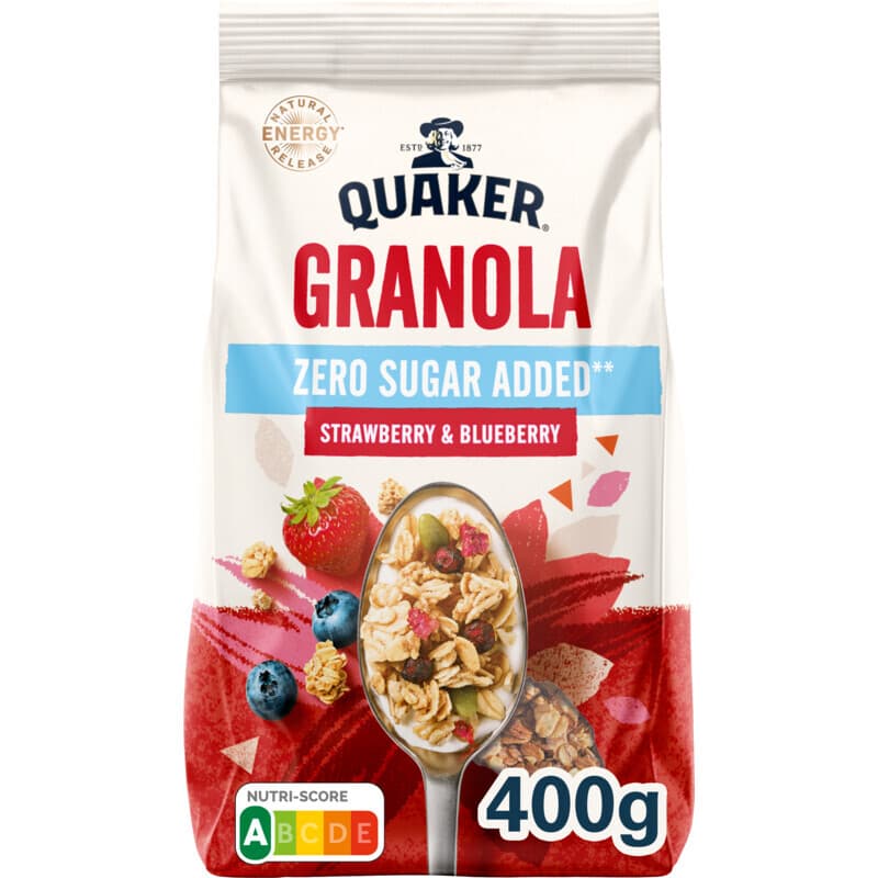 Quaker Zs Granola Aardbei Blauwe Bes - 400 g