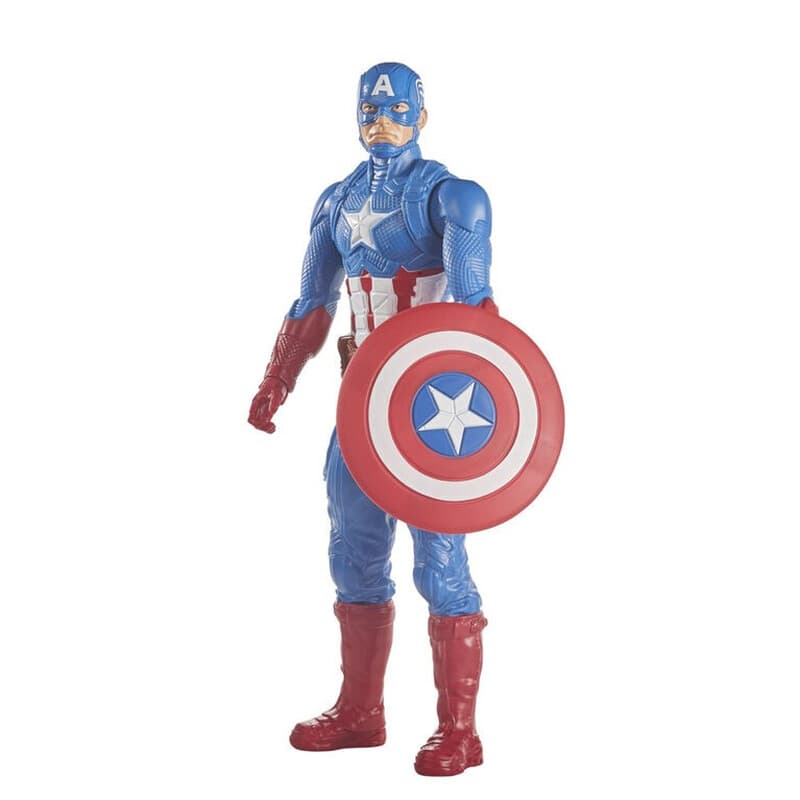 Marvel Avengers Titan Hero Actiefiguur Captain America - 30 cm, Multicolor
