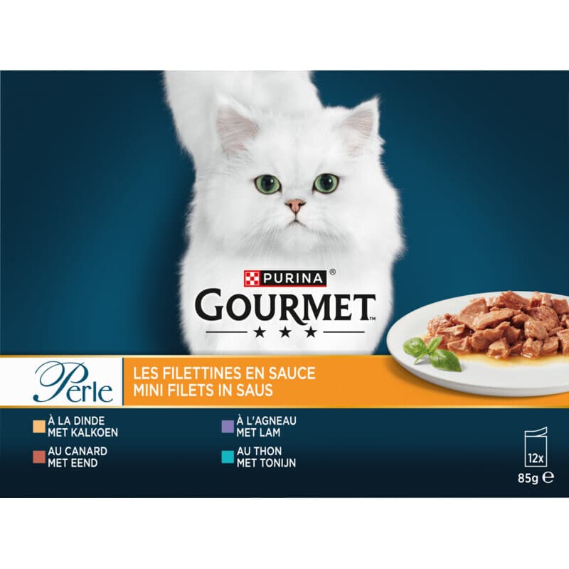 Gourmet Perle mini filets mix kalkoen&tonijn multipack 12 x 85 g