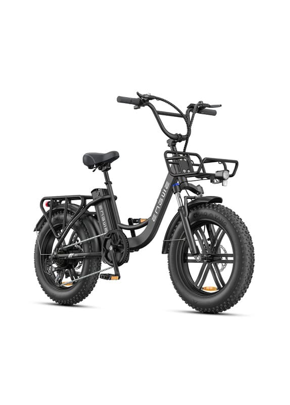 ENGWE L20 Boost met 48 V 13 Ah accu, 20 x 4,0 inch, 7 versnellingen met LCD-display, 250 W motor & 25 km/u, actieradius tot 120 km - zwart
