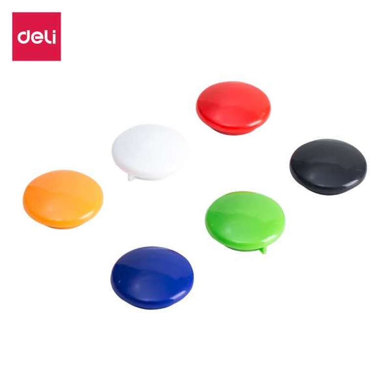 Deli Magnetic Dots, benodigdheden voor het kantoorbord, diameter 30 mm, assorti kleuren, 1 tube