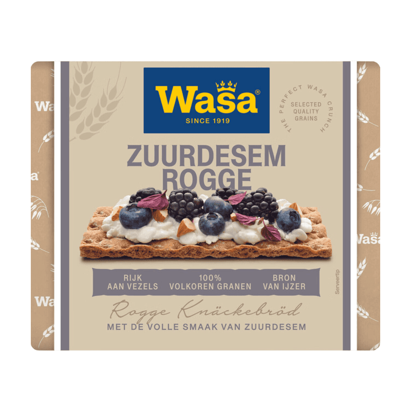 Wasa Zuurdesem Rogge Crackers - 235 g, Hoog In Vezels
