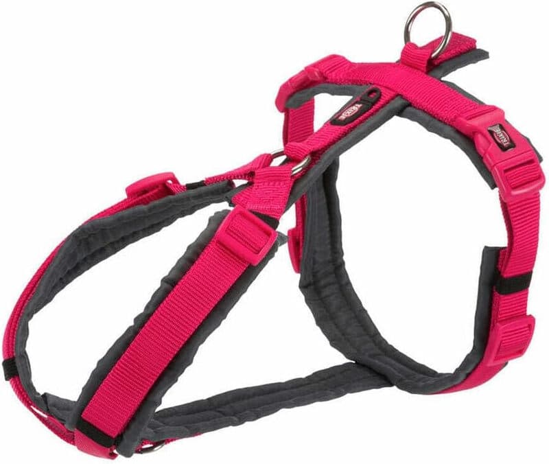 TRIXIE Jollypaw harnas premium trekking fuchsia/grijs 62-74 x 2,5 cm
