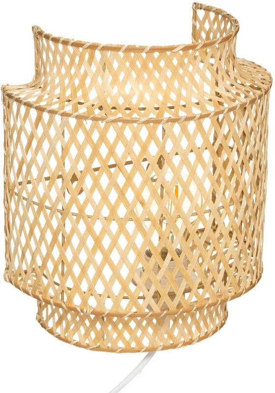 Atmosphera Liby Bamboe Wandlamp - 23 cm, Natuurlijk