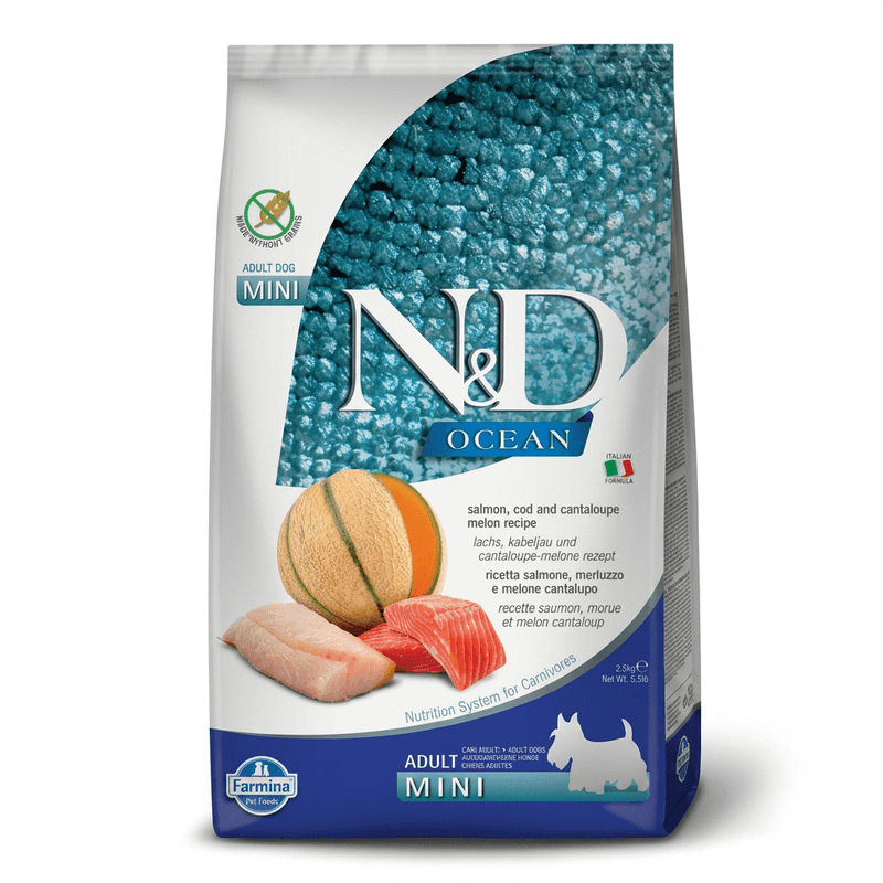 Farmina N&D Ocean Adult Mini Hondenvoer - Salmon, Cod & Melon - 2,5 kg