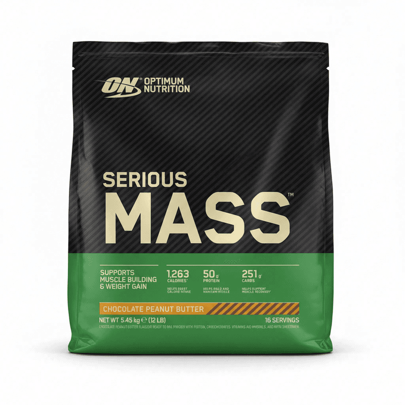 Optimum Nutrition Serious Mass, chocolade pindakaas 5,45 kg (16 porties)