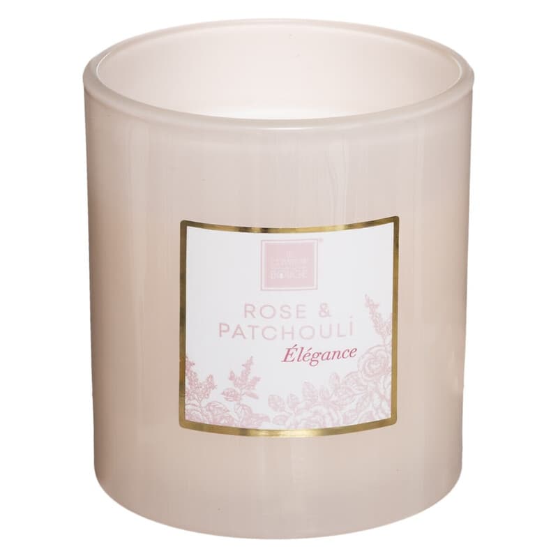 Atmosphera Mael Rozen- en Patchouli Geurkaars - 190 g, Glazen Houder