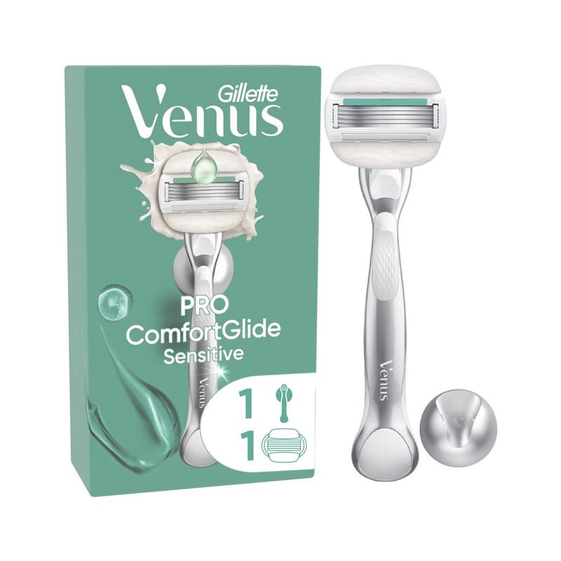 Gillette Venus Pro ComfortGlide Sensitive Scheersysteem - 1 Handvat + 1 Scheermesje