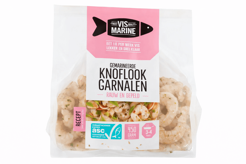Vismarine Knoflook Garnalen - 450 g