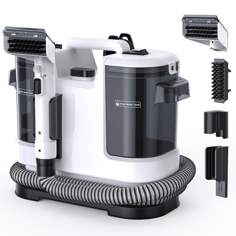Lubluelu V6 waszuiger/natzuiger, 450 W tapijtreiniger met 13500 Pa zuigkracht, bekledingsreinigerapparaat en vlekverwijderaar, grote tank & lange kabel, voor tapijt, bank en bekleding