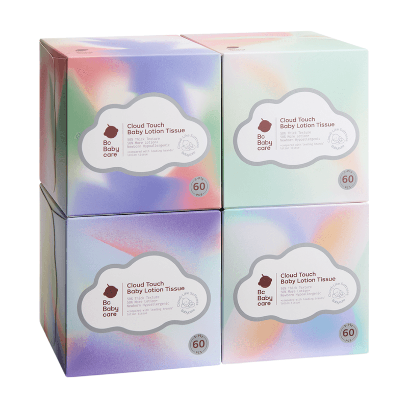 Bc Babycare Lotion Tissue 4 × 60 = 240 stuks, 5-laags