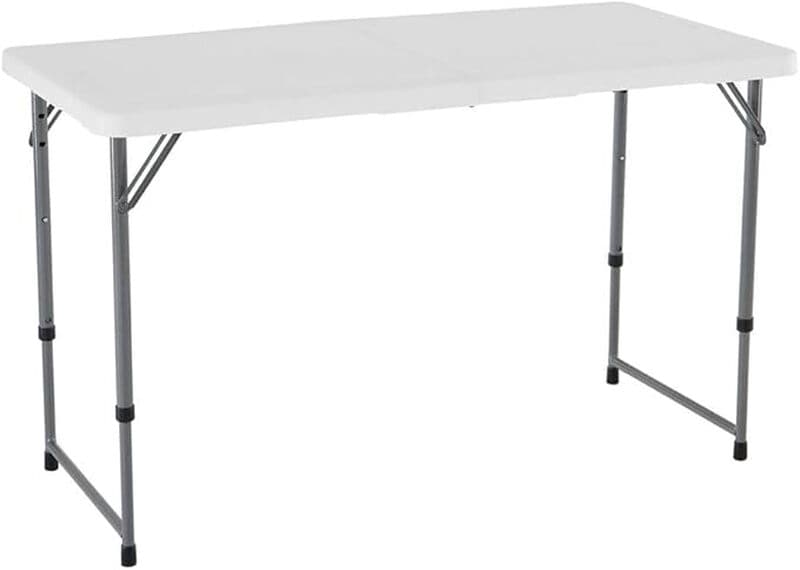Lifetime Verstelbare Hoogte Vouwtafel - 4'x2' (122x60 cm), witte graniet