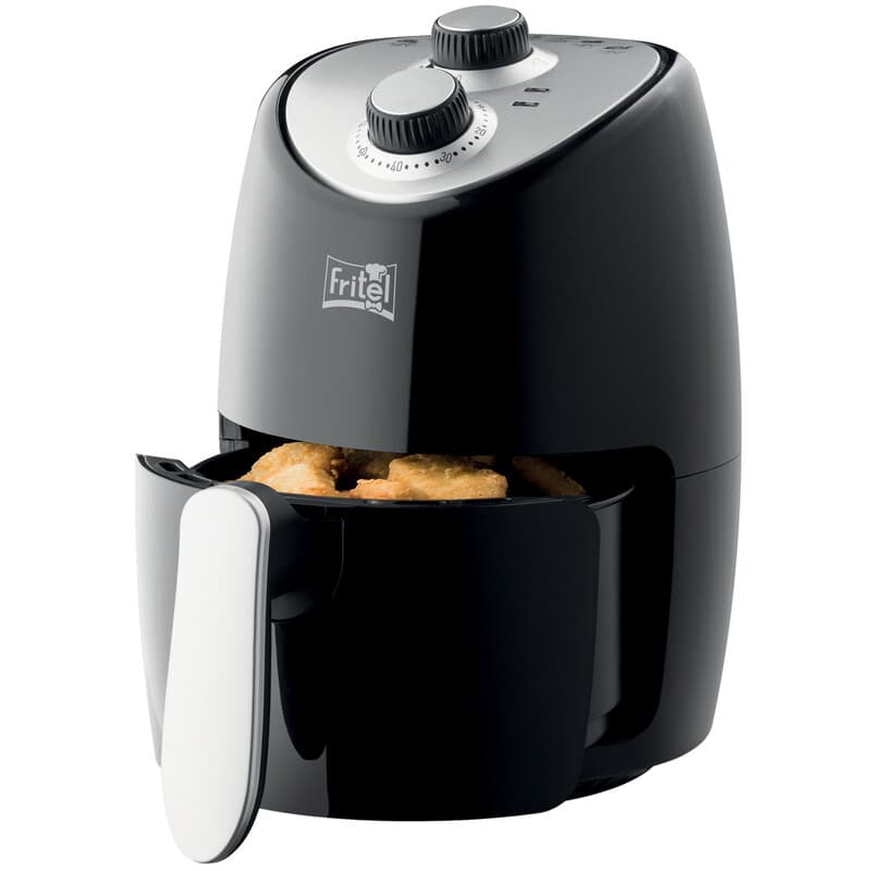 FRITEL Airfryer SnackTastic® 4202 - Compacte Airfryer - Voor 1 tot 2 personen - Ideaal voor kleine porties - Airfryer voor singles en studenten - Zwart - 2L - 1000W