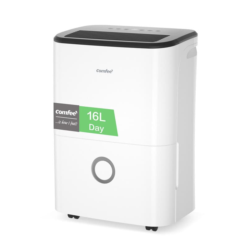 Comfee Dehumidifier 16L, Room Size Approx. 80m³ (32m²), with 3 Operating Modes, 24hr Timer, Water Tank 3L, MDDF-16DEN7