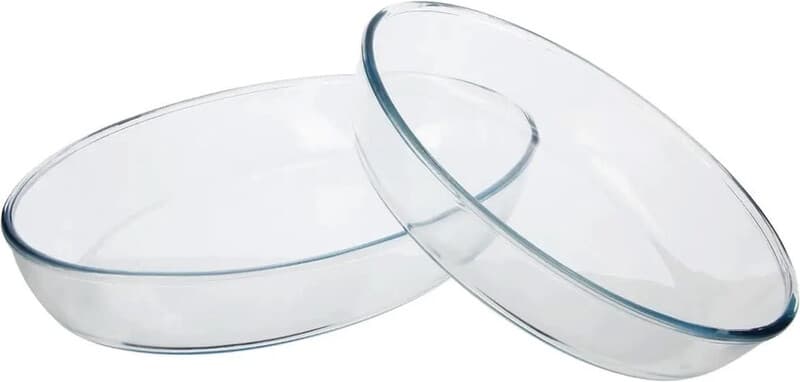 Secret de Gourmet Ovale Glazen Bakschalen Set - 26 x 18 cm&35 x 25 cm, Transparant