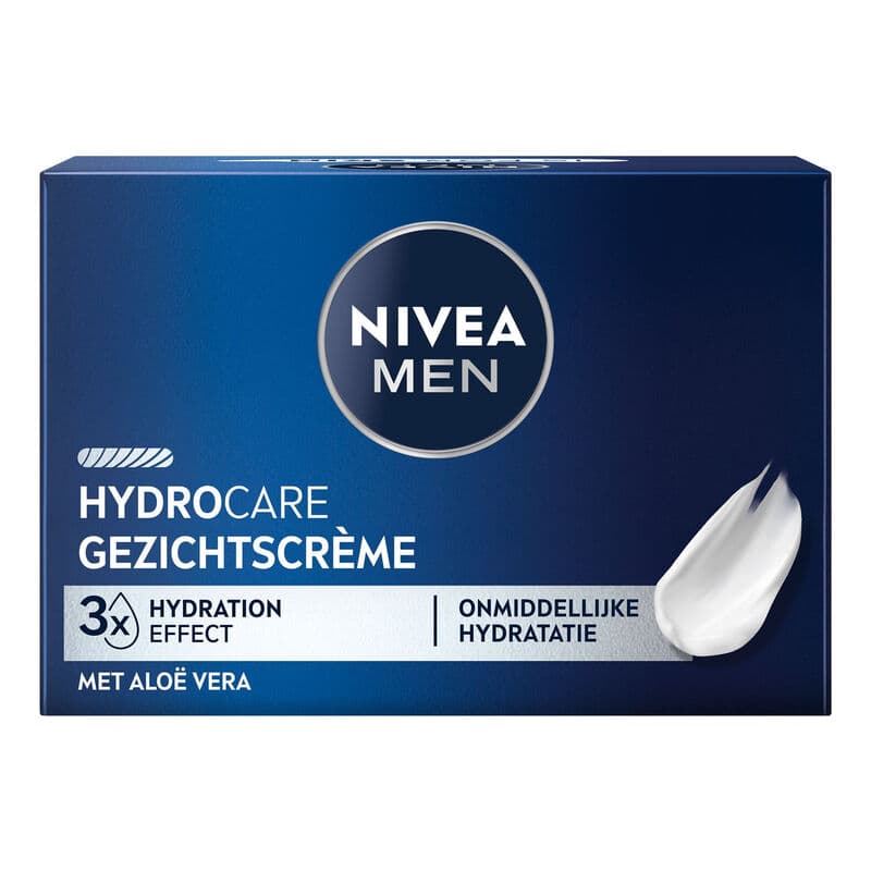 NIVEA MEN HYDROCARE Gezichtscrème – Hydraterende Crème - Moisturizer – voor de Normale & Gevoelige Mannenhuid – Dagcrème - 50 ml