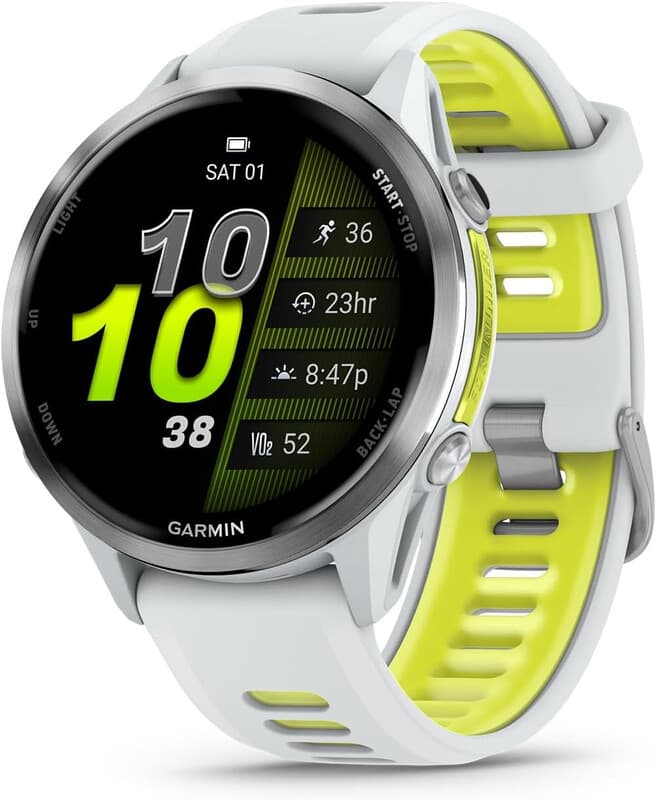 Garmin Forerunner 970 GPS Titanium Whitestone / amp yellow band
