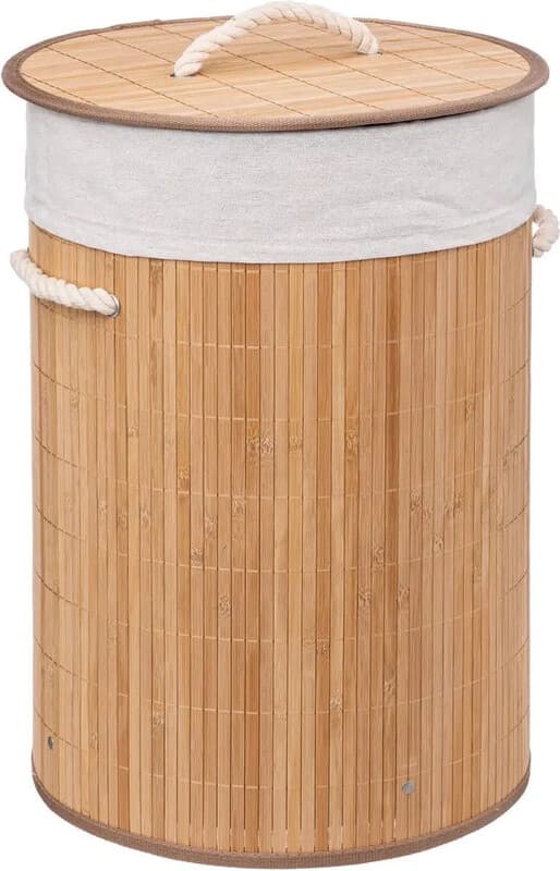 5five Bamboe Wasmand - 48 L, Lichtbruin, 35 x 50 cm