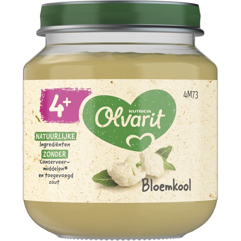 Olvarit Bloemkool baby-puree 4+ maanden 125 g