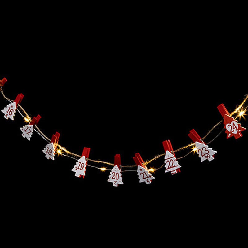 Feeric Advent Licht Slang - 24 LEDs, 2,2 m, Rood