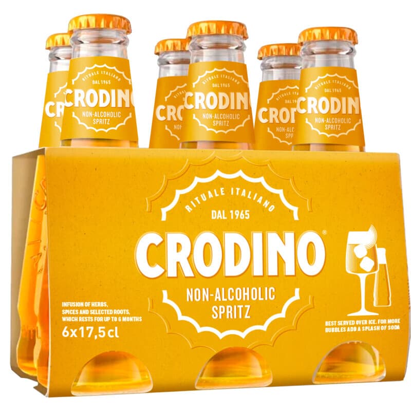Crodino Biondo Non-Alcoholic Spritz - 6 x 175 ml