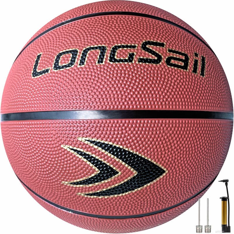 Rubberen basketbal van hoge kwaliteit (29,5") maat 7# roodbruin
