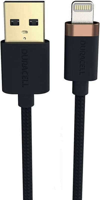 Duracell USB7012A Lightning-kabel Zwart