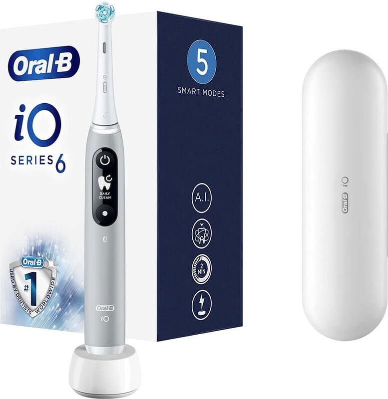 ORAL-B iO Series 6 Grijs Opaal - Elektrische tandenborstel - Slimme detectie Tandvleesverzorging