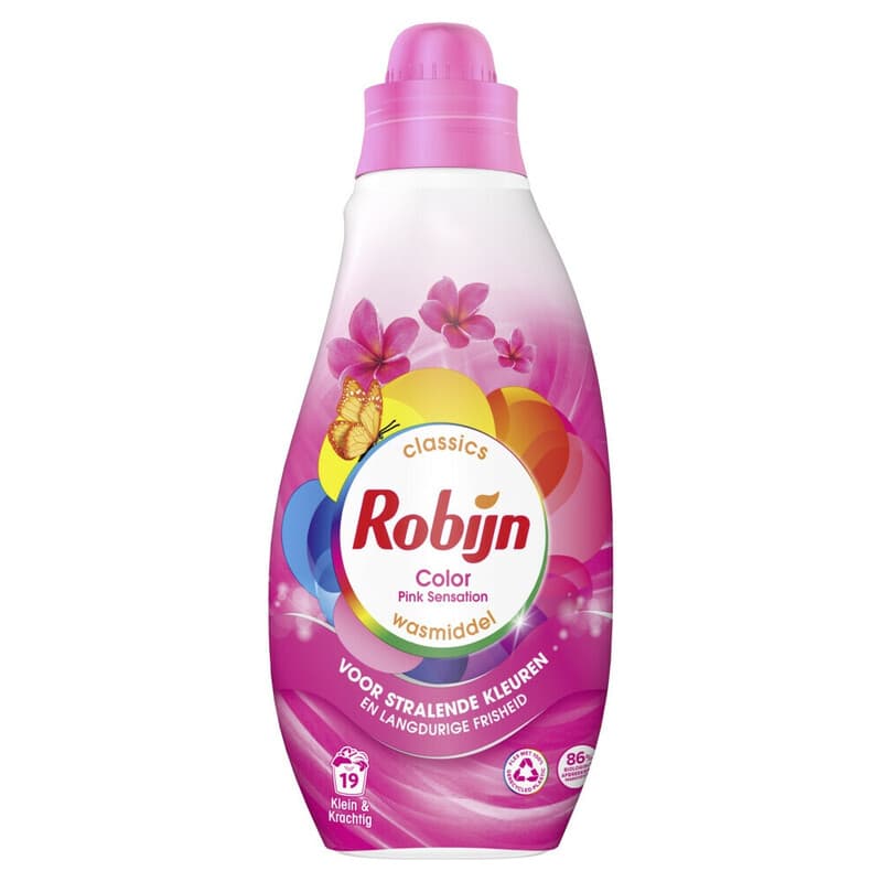 ROBIJN Klein&Krachtig Wasmiddel Pink Sensation 19 Wasbeurten 665 ml