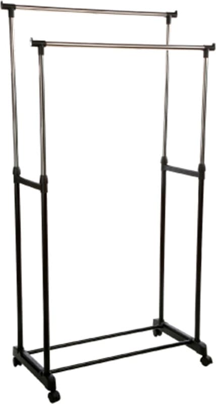 5five kledingrek - metaal/kunststof, in hoogte verstelbaar (97-170 cm), zwart