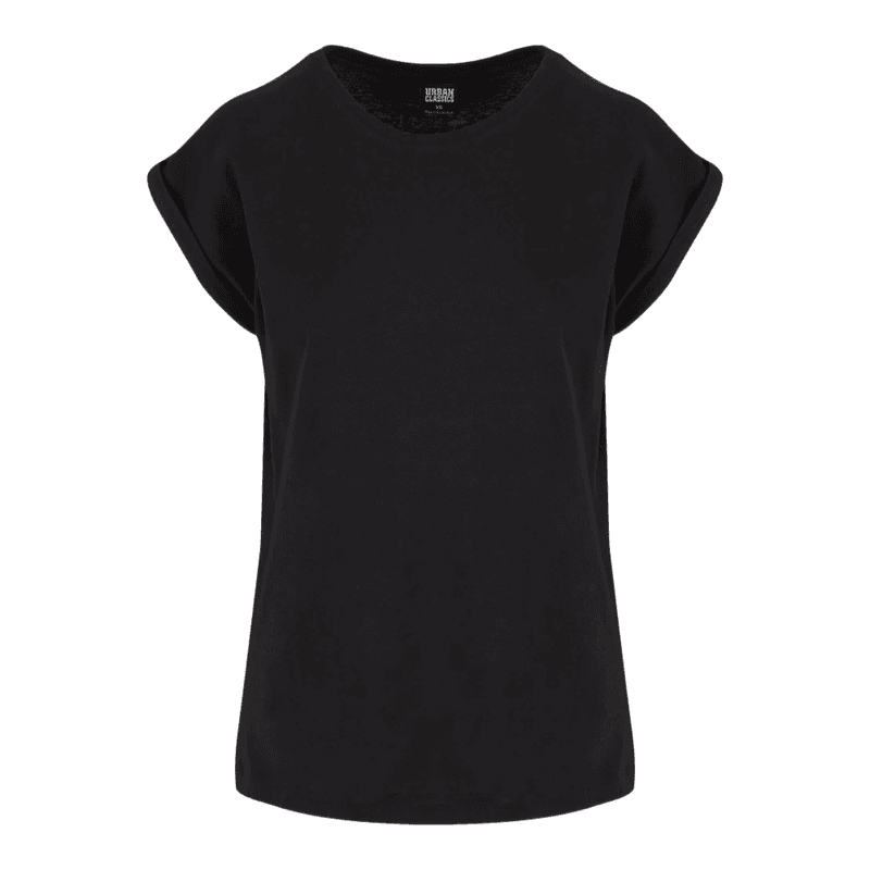 Dames T-shirt met extra schouderband zwart S