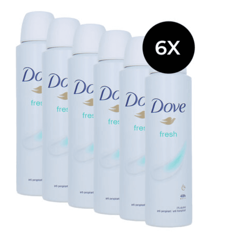 Dove Deo Spray - Fresh Care - 6 x 150 ml Voordeelverpakking