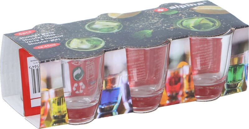 Alpina borrelglazen set - 45 ml, 6 stuks