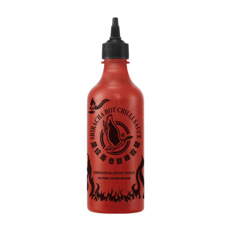 Flying Goose Sriracha hete chilisaus (blackout) 455 ml