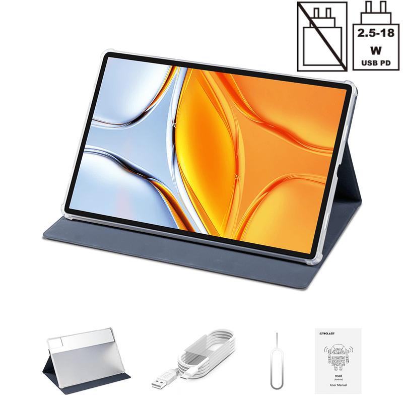 Teclast T70 tablet 14" 2.2K 2240*1400, Android 15, Helio G100 tot 2,2GHz, 20GB RAM (8+12GB virtueel)+128GB, Dual SIM 4G+Wi-Fi 5G, 8MP+13MP, BT5.2, GPS.2026,Inclusief Folio Case