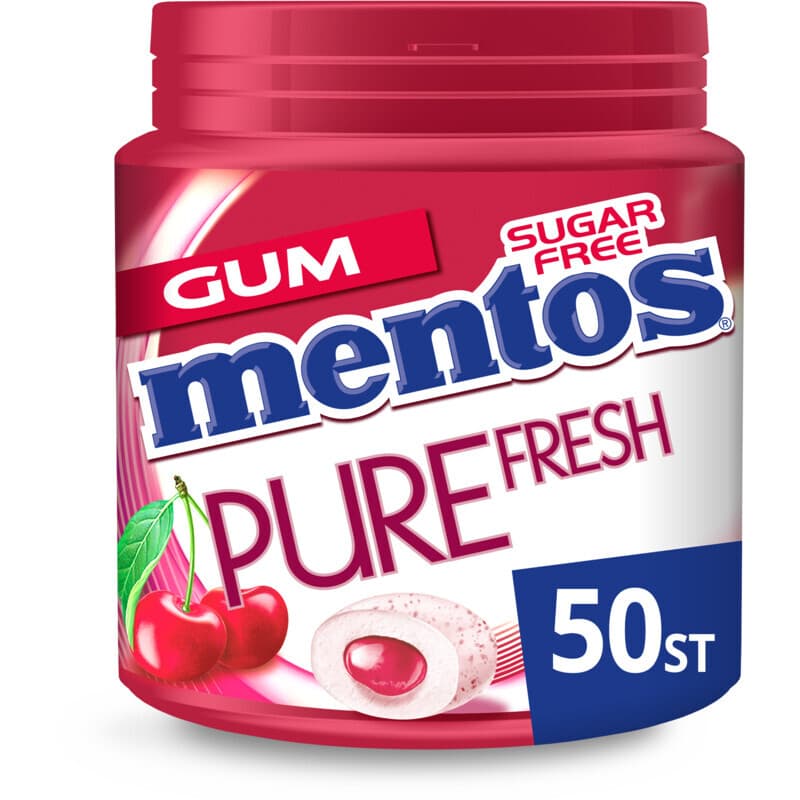 Mentos Pure Fresh Cherry Kauwgom - 50 pcs