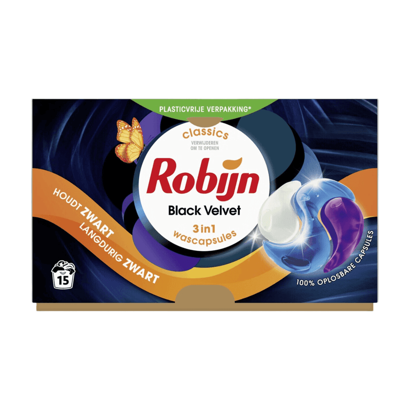 Robijn Classics Black Velvet 3in1 Wascapsules 317 g 15 Wasbeurten