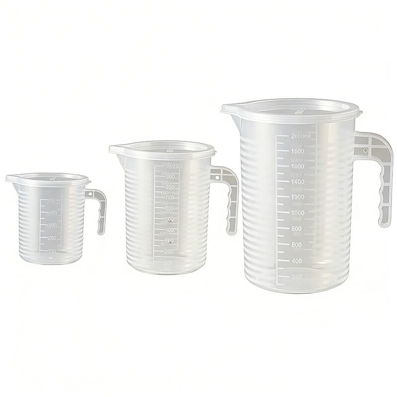BJ kunststof maatbekerset, 3-delig, 500ml + 1000ml + 2000ml