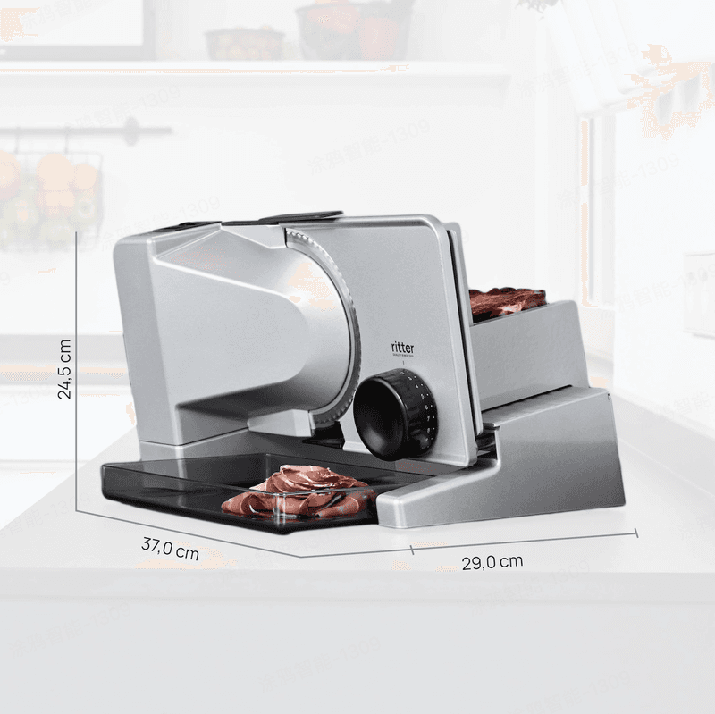 Ritter Sport Serano⁷ professionele elektrische snijmachine - gemaakt in Duitsland, volledig metalen constructie met schuine ontwerping, krachtige DC-motor & elektronische toerentellingsregeling voor nauwkeurig snijden