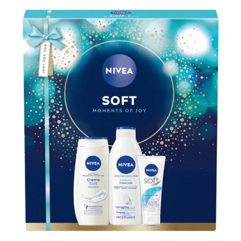 NIVEA Soft Moments Geschenkset Vrouwen - Cadeaupakket met Bodylotion en Douchegel - Verjaardag Cadeau Vrouw - Moederdag cadeautje