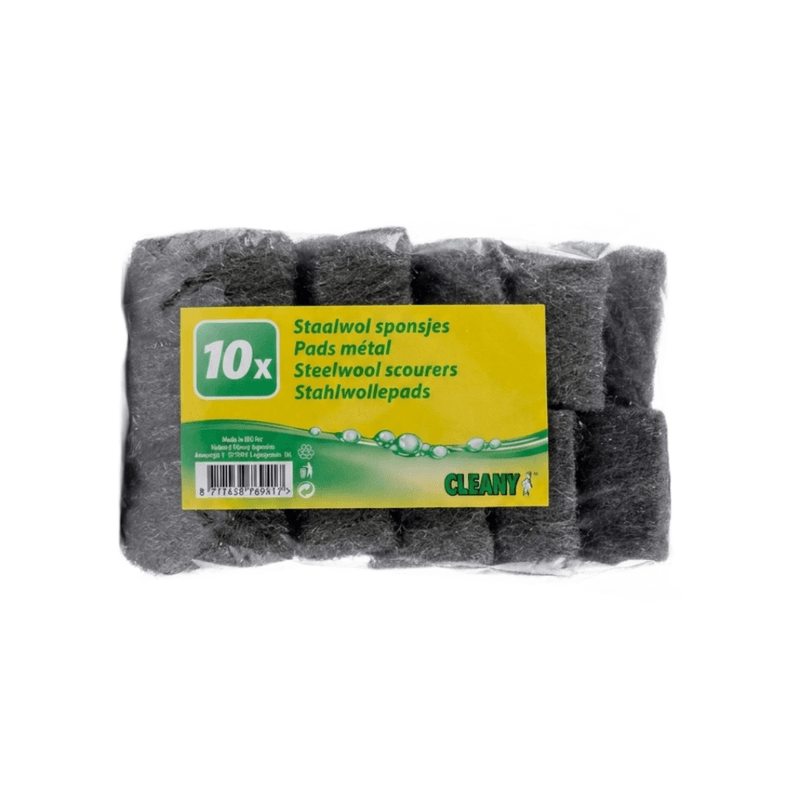 Cleany Staalwol Rolletjes 10 stuks