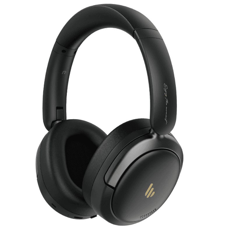 Edifier Atom Max opvouwbare over-ear koptelefoon – hybride actieve ruisonderdrukking, Hi-Res audio, geïntegreerde microfoon, volumeregeling, 45 uur afspeeltijd, snelladen, Bluetooth 5.4, personalisatie via app, zwart