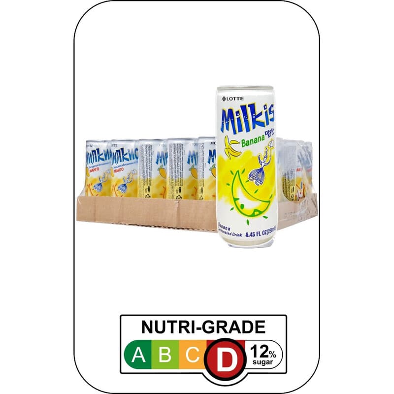Lotte Milkis Soft Drink Banaan - 30 x 250 ml