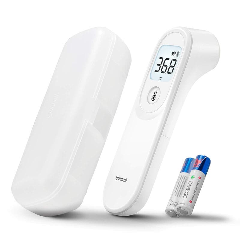 yuwell Forehead Thermometer for Adults and Kids | Medical Grade, No Touch Digital Thermometer, Baby Friendly | 1s Measurement, High Temperature Alert, Large Display, Mute Mode (YT-1)