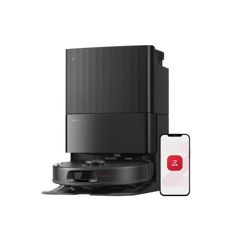 Roborock Qrevo S5V Robotstofzuiger met dock– 12000 Pa zuigkracht– FlexiArm-dweilen– Reactief obstakel vermijden – Dubbele anti-klitfunctie– Warmeluchtdroging– Obstakelvermijding en slimme navigatie– Zwart