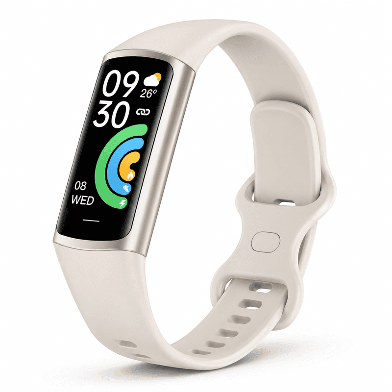 VoxorAI C68 – Sterrenkleurige smartwatch en armband voor zowel mannen als vrouwen. Functies: hartslagmeting, slaapanalyse, bloeddrukmeting, zuurstofgehalte in het bloed, lichaamstemperatuurmeting. Waterdicht tot IP67-niveau. Standby-tijd van 30 dagen. Bes