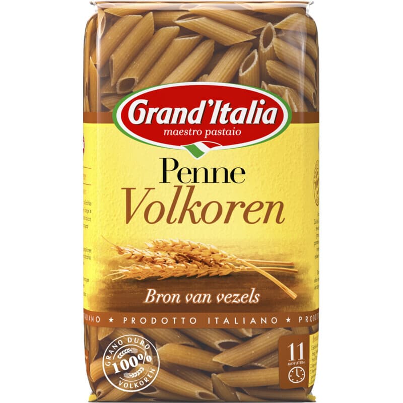 Grand'Italia Penne Rigate Volkoren - 500 g