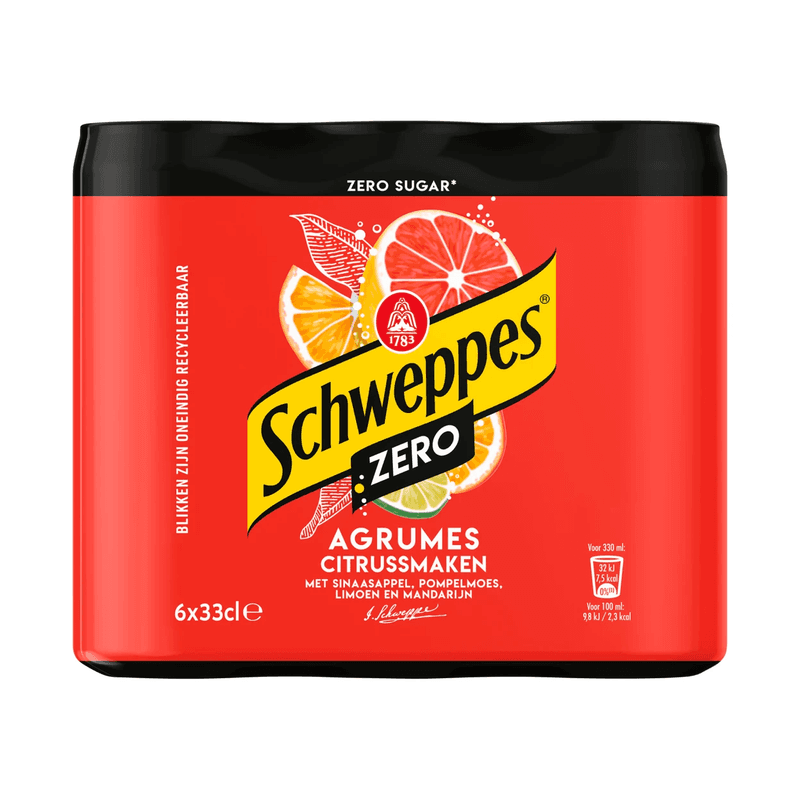 Schweppes Agrumes Zero - 6 x 330 ml