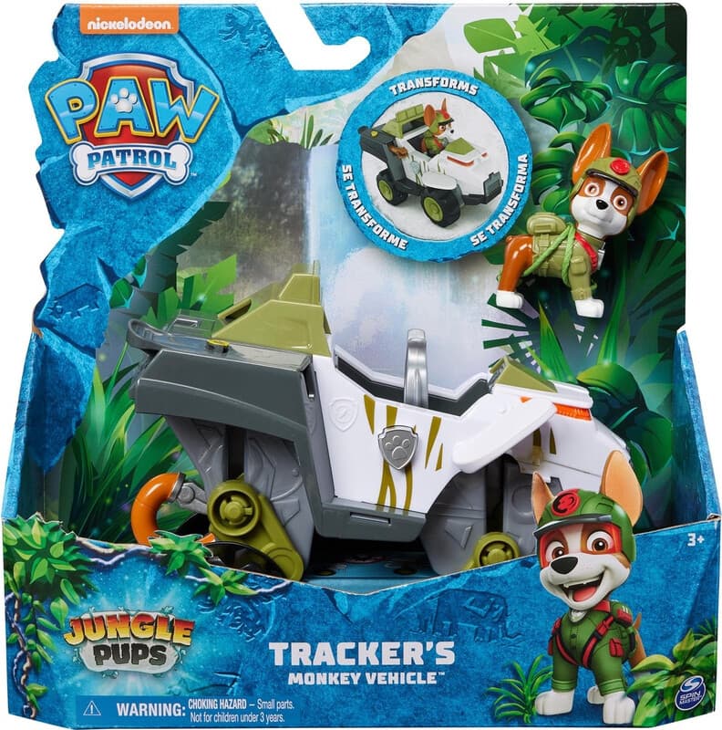 Paw Patrol Jungle Pups Tracker's aap voertuig speelset - 6067762, 1 voertuig, 1 figuur