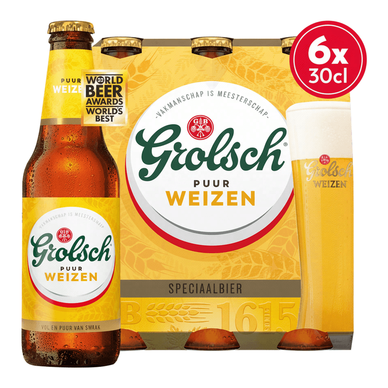 Grolsch Weizen Bier - 6 x 300 ml